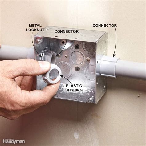 conduit to junction box connector|connecting conduit to outdoor box.